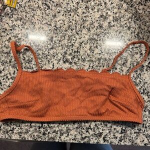 Aerie scallop waffle bikini top